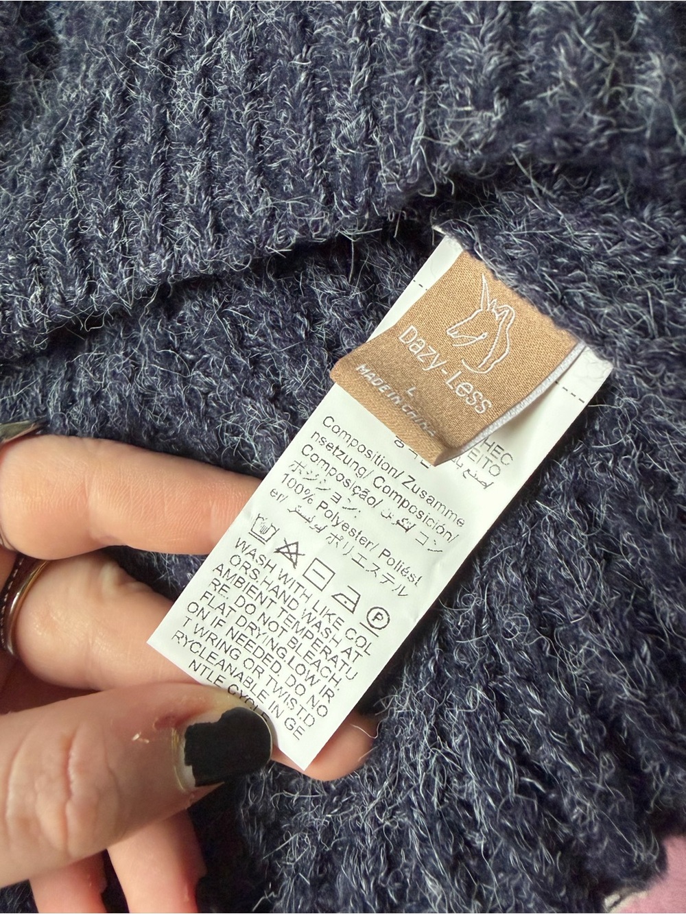 Dazy Less Sweater Zip-Up - Picture 6 of 6
